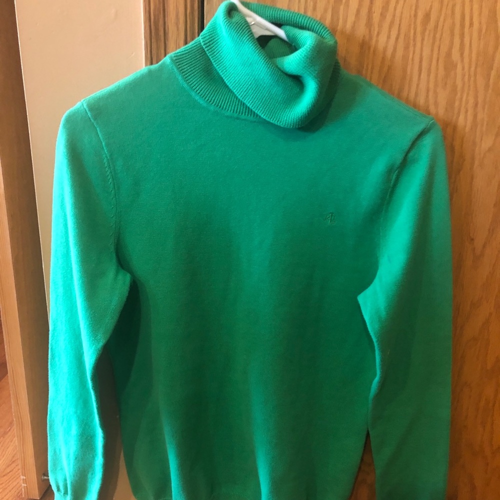 Kelly green Ralph Lauren turtleneck